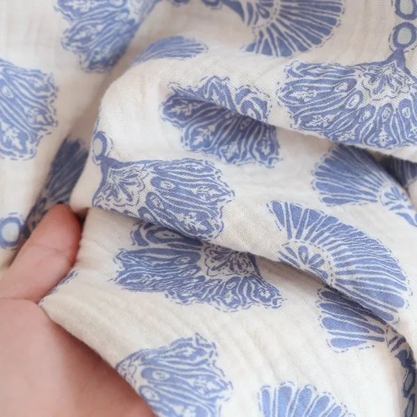 Cotton Lace Tie Up AOP 3PC Pajama Set