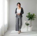 Cotton Casual Plaid 3PC Pajama Set