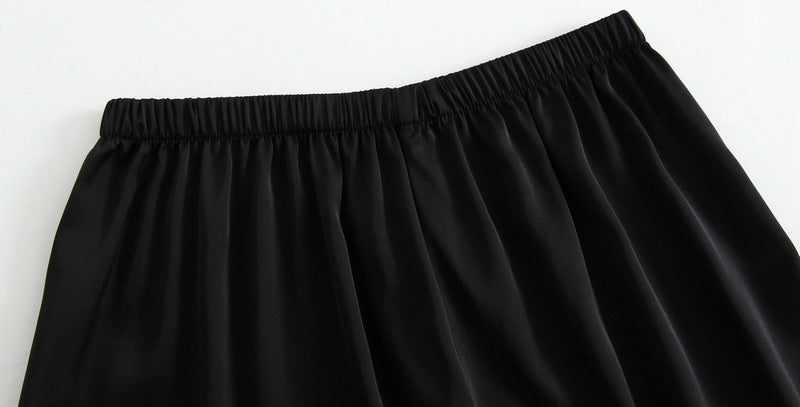 Ice Silk Lace Trimmed Pajama Set