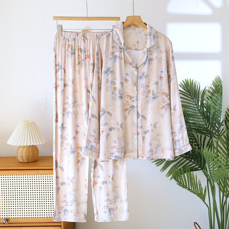 Vintage Blossom Cotton Pajama Set