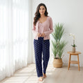 Sakura Pink Marl Padded Polka Dot 3PC Pajama Set