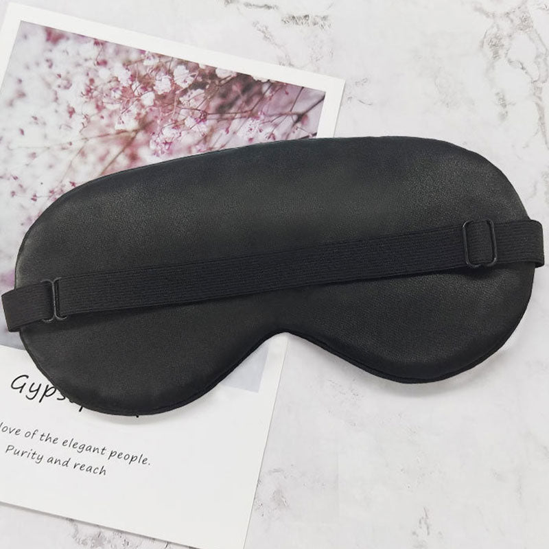 Black Floral Silk Sleep Mask