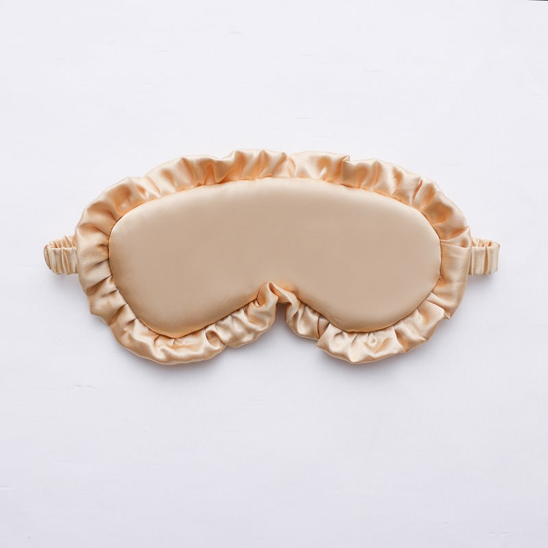 Gold Ruffled Silk Sleep Mask
