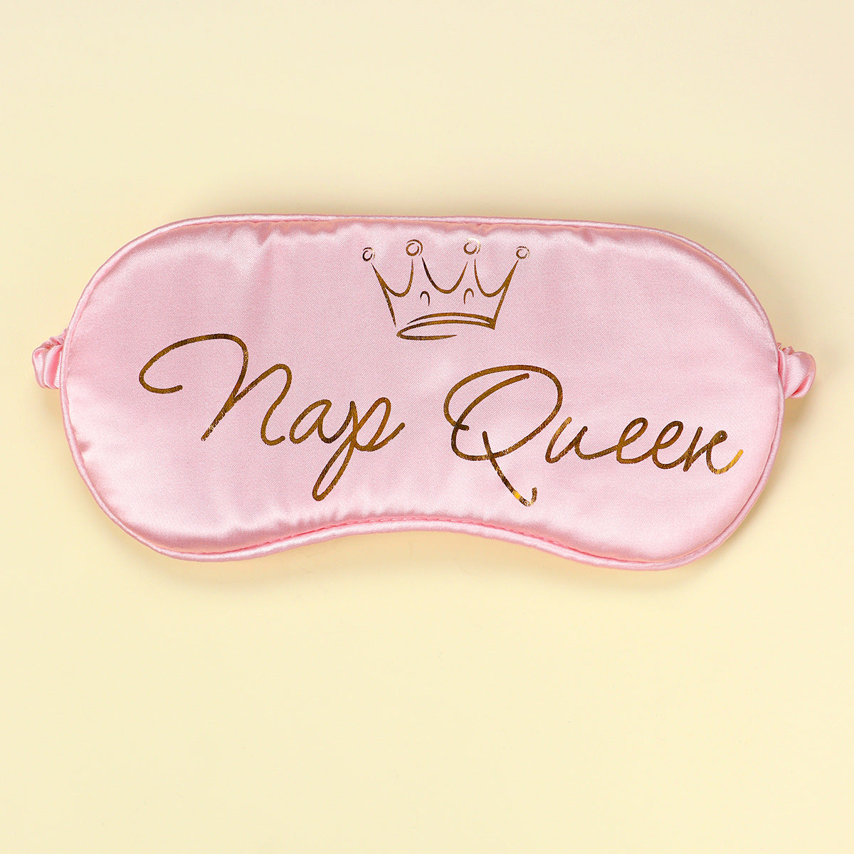 Pink "Nap Queen" Silk Sleep Mask