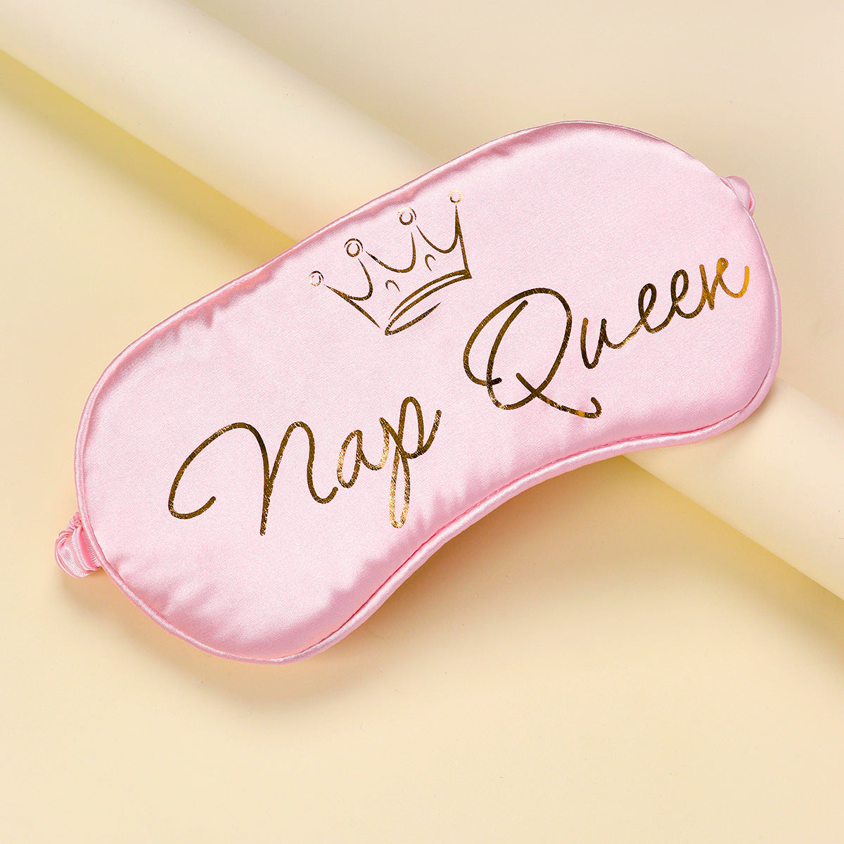 Pink "Nap Queen" Silk Sleep Mask