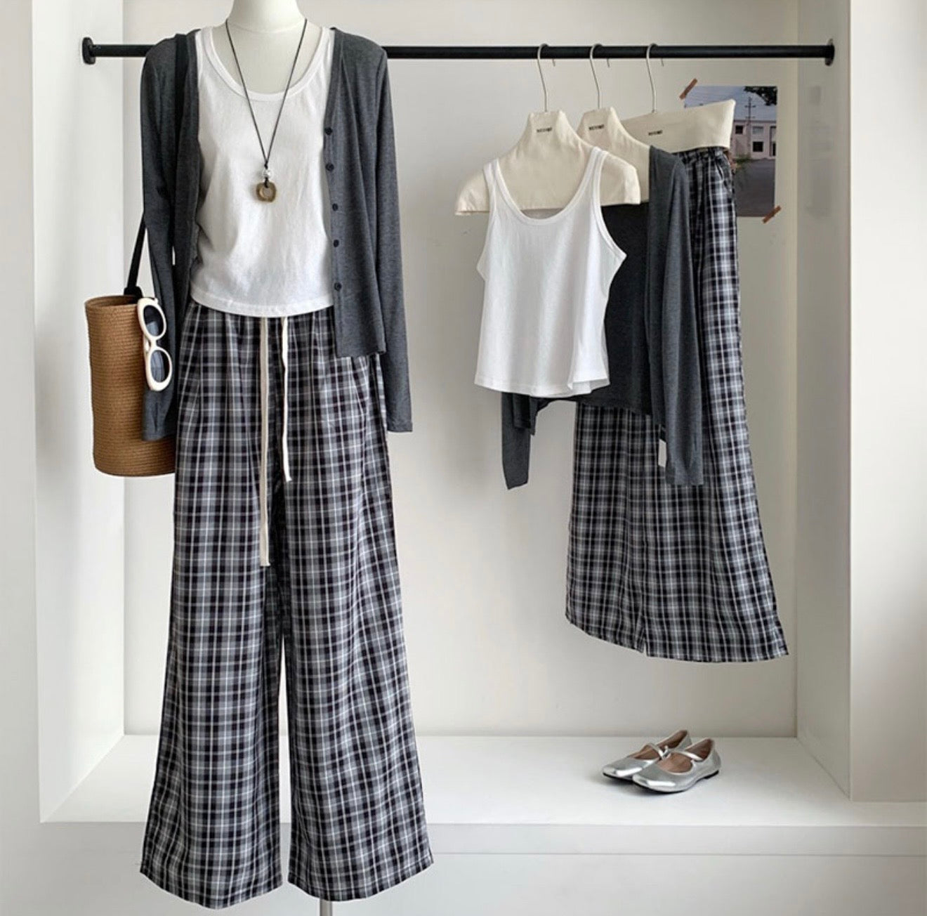 Cotton Casual Plaid 3PC Pajama Set