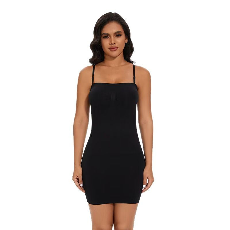 Women’s Seamless Shaping Slip Dress - Black