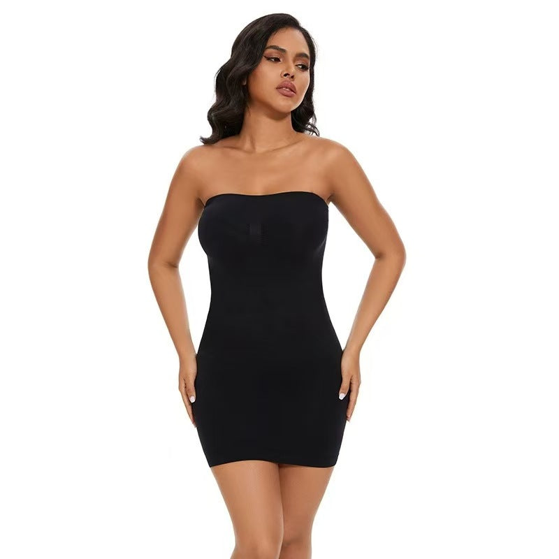 Women’s Seamless Shaping Slip Dress - Black